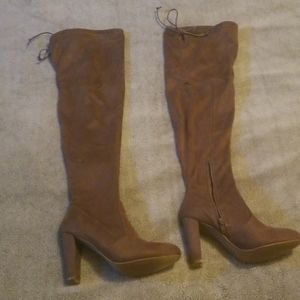 Over the knee heeled boots
